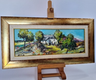 Oil on canvas - Landscape 10, picture on a stand