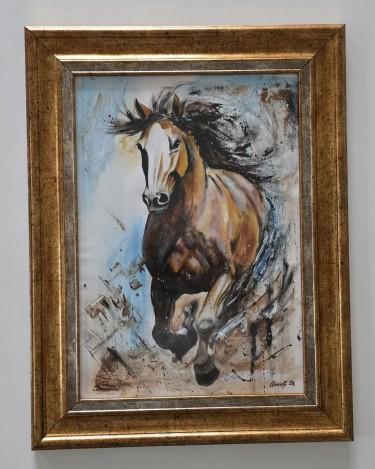 Painting - Beauty, acrylic on paper - Beautiful by Dusko Dule
