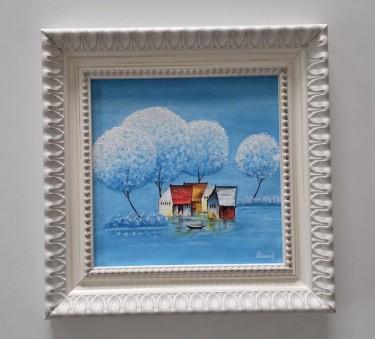 Image - Little Dream Village, acrylic on canvas by Dusko Dule