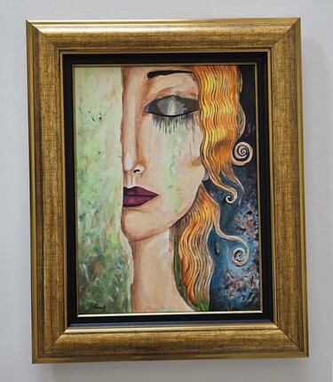 Golden dream - acrylic on canvas - Beautiful painting by Dusko Dule
