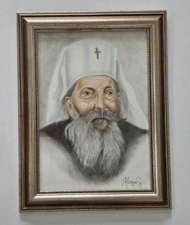 Image - Patriarch Pavle, pastel technique by Dusko Dule