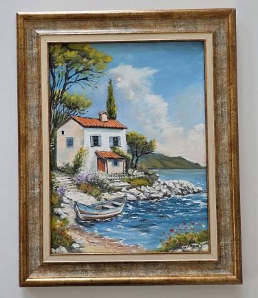 Oil on canvas - Coastal morning, a beautiful painting by Dusko Dule