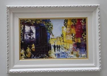 Oil on canvas - A walk through the passage, beautiful by Dusko Dule