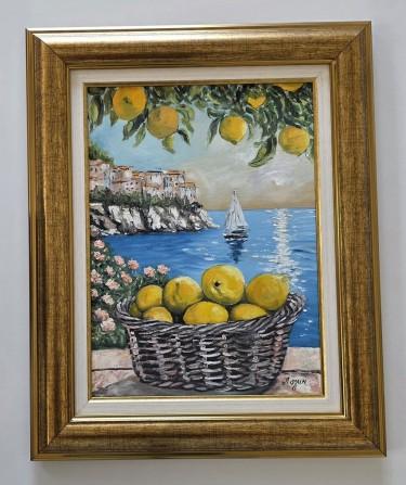Oil on canvas - Peace under the lemon tree, beautiful by Dusko Dule