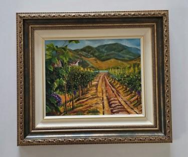 Oil on canvas - Path through the vineyards by Dusko Dule