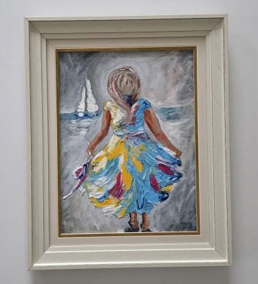 Oil on canvas - Dance on the Shore, a beautiful painting by Dusko Dule