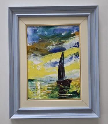 Oil on canvas - Sail in Silence, beautiful by Dusko Dule