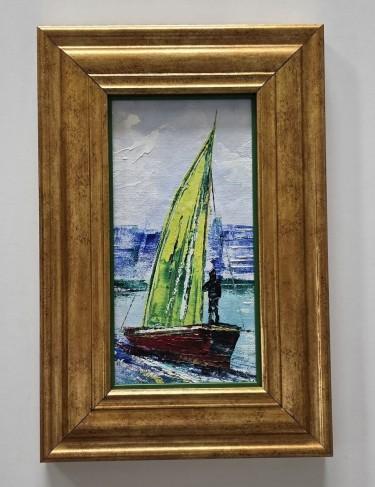 Oil on canvas - Between the sky and the depths - Miniature by Dusko Dule