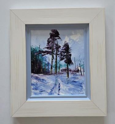 Oil on canvas - Path through the snow by Dusko Dule