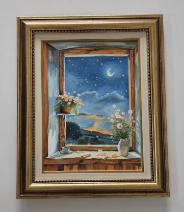 Oil on canvas - The Silent Carol of the Night by Dusko Dule