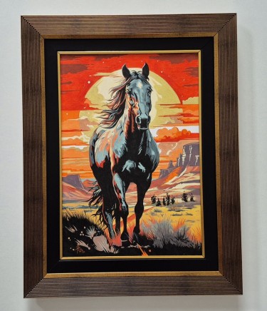 Oil on canvas - Horse painting, number two by Dusko Dule