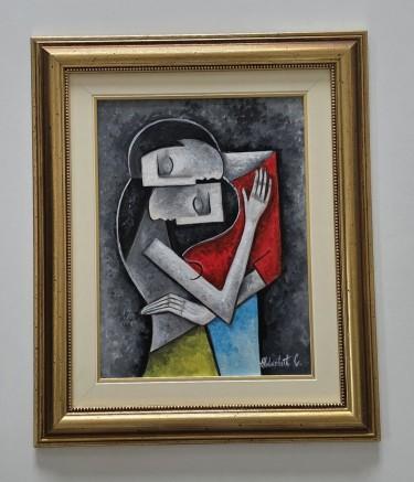 Oil on canvas - The Embrace of Silence by Dusko Dule