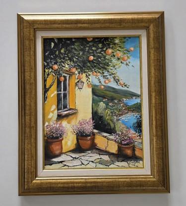 Oil on canvas - Under the Orange Tree Canopy by Dusko Dule