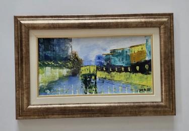Oil on canvas - Tram by Dusko Dule