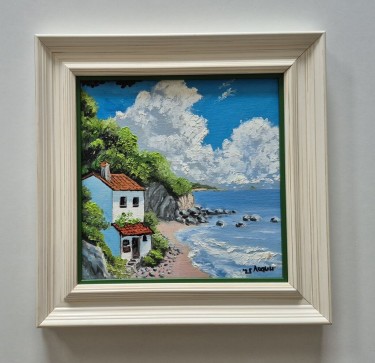 Oil on canvas - By the sea 2, beautiful painting by Dusko Dule