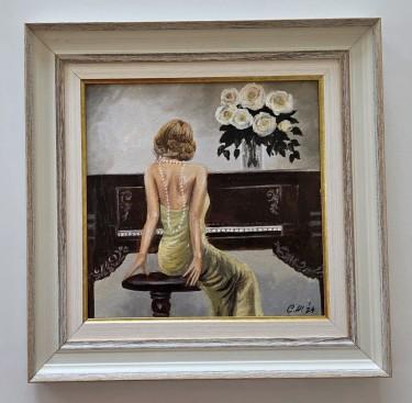 Oil on canvas - The Pianist, a beautiful painting by Dusko Dule