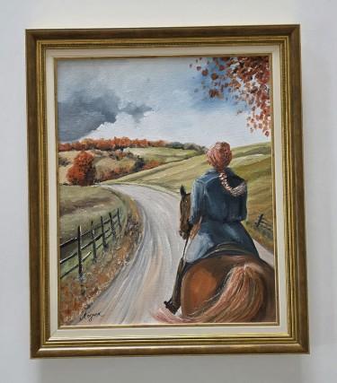 Oil on canvas - A Path Through Autumn by Dusko Dule