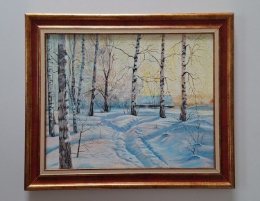 Oil on canvas - Magical winter, beautiful picture!