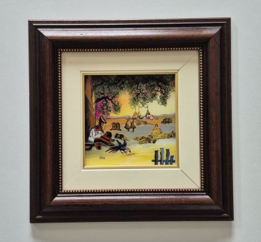 Naiva, oil on glass - Dekas nap by Dusko Dule