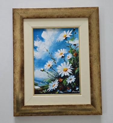 Floral moment of summer - acrylic on canvas by Dusko Dule