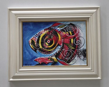 Fish in Motion - acrylic on canvas by Dusko Dule