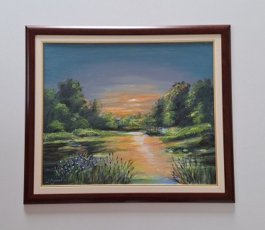 Oil on hardboard - Natural oasis, painting number three