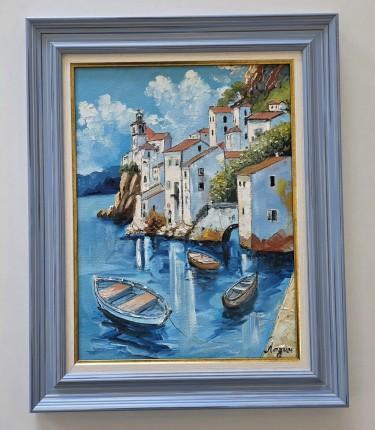 Oil on canvas - Blue Lagoon, a beautiful painting by Dusko Dule
