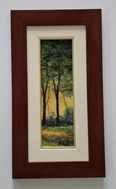 Oil on canvas - The Scent of the Forest - Miniature by Dusko Dule