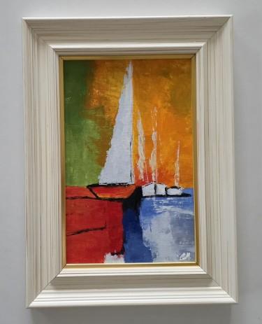 Oil on canvas - Sailing in colors, beautiful by Dusko Dule