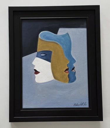 Oil on canvas - Masks, a beautiful painting by Dusko Dule
