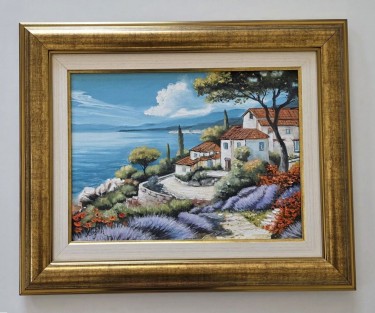 Oil on canvas - Sea view, beautiful painting by Dusko Dule