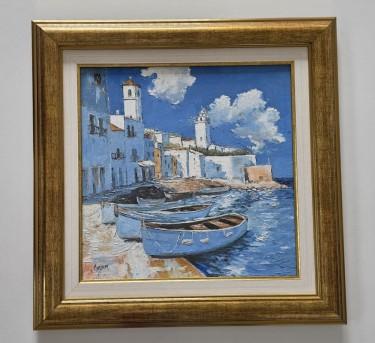 Oil on canvas - Blue Bay, a beautiful painting by Dusko Dule