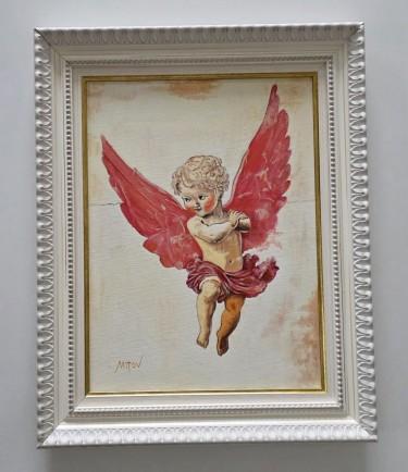 Oil on canvas - Angel in flight, beautiful by Dusko Dule