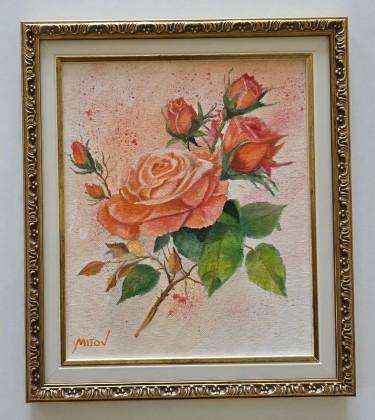 Oil on canvas - The Whisper of Roses, a beautiful painting by Dusko Dule