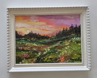 Oil on canvas - Twilight in colors, a beautiful painting by Dusko Dule