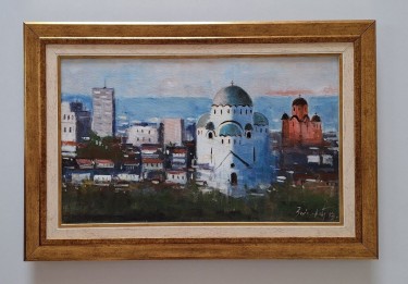 Oil on canvas - Belgrade, panorama