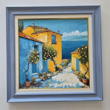 Oil on canvas - Mediterranean peace, a beautiful painting by Dusko Dule