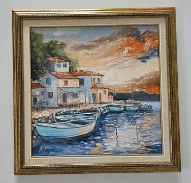 Oil on canvas - Mediterranean Sunset by Dusko Dule