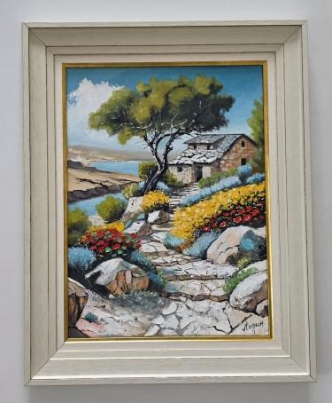 Oil on canvas - Mediterranean oasis, beautiful by Dusko Dule