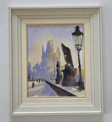 Oil on canvas - Charles Bridge, Prague by Dusko Dule