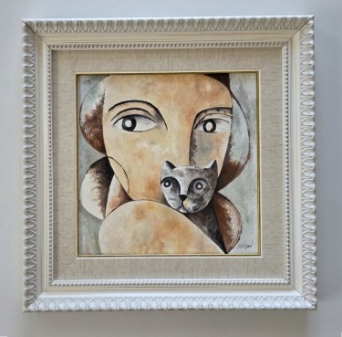 Oil on canvas - The Gray Guardian, a beautiful painting by Dusko Dule