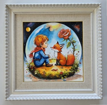 Oil on canvas - The Little Prince, a beautiful picture by Dusko Dule