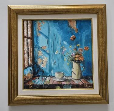 Oil on canvas - Morning in an old room, beautiful by Dusko Dule