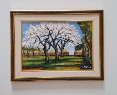 Oil on canvas - Arrival of spring, beautiful