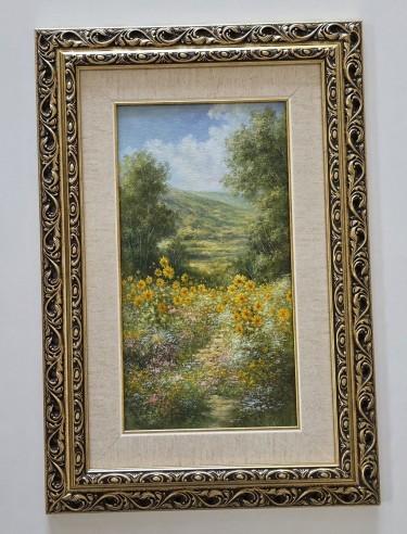 Oil on canvas - Valley of Flowers, a beautiful painting by Dusko Dule