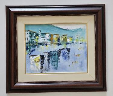 Oil on canvas - Sea, painting number two by Dusko Dule