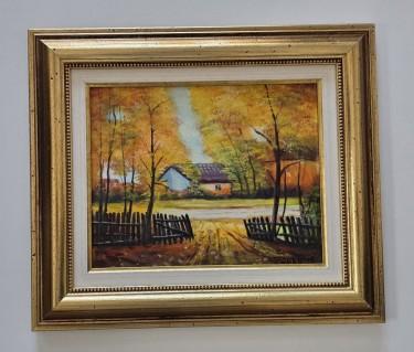 Oil on canvas - Golden Autumn, a beautiful painting by Dusko Dule