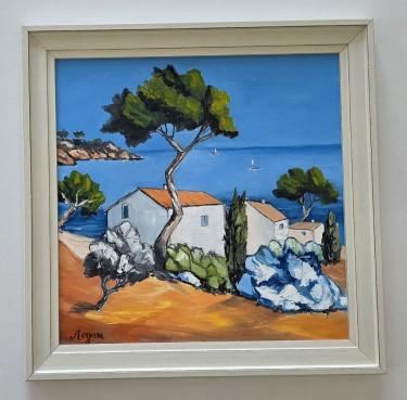 Oil on canvas - Adriatic, beautiful painting by Dusko Dule