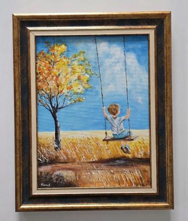 Image - Swing of Dreams, acrylic on canvas by Dusko Dule