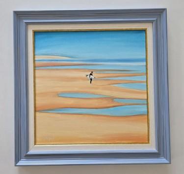Oil on canvas - Waiting for the waves, a beautiful painting by Dusko Dule
